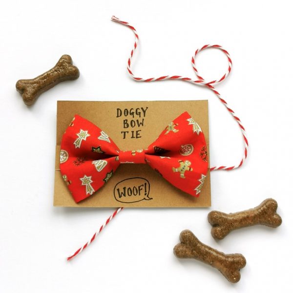 Christmas cookies doggy bow
