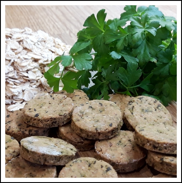 Wheat free dog food (Includes a dog biscuit recipe!)