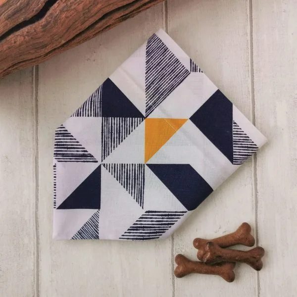 geometric print dog bandana