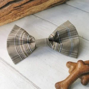 Country Plaid dog bow tie