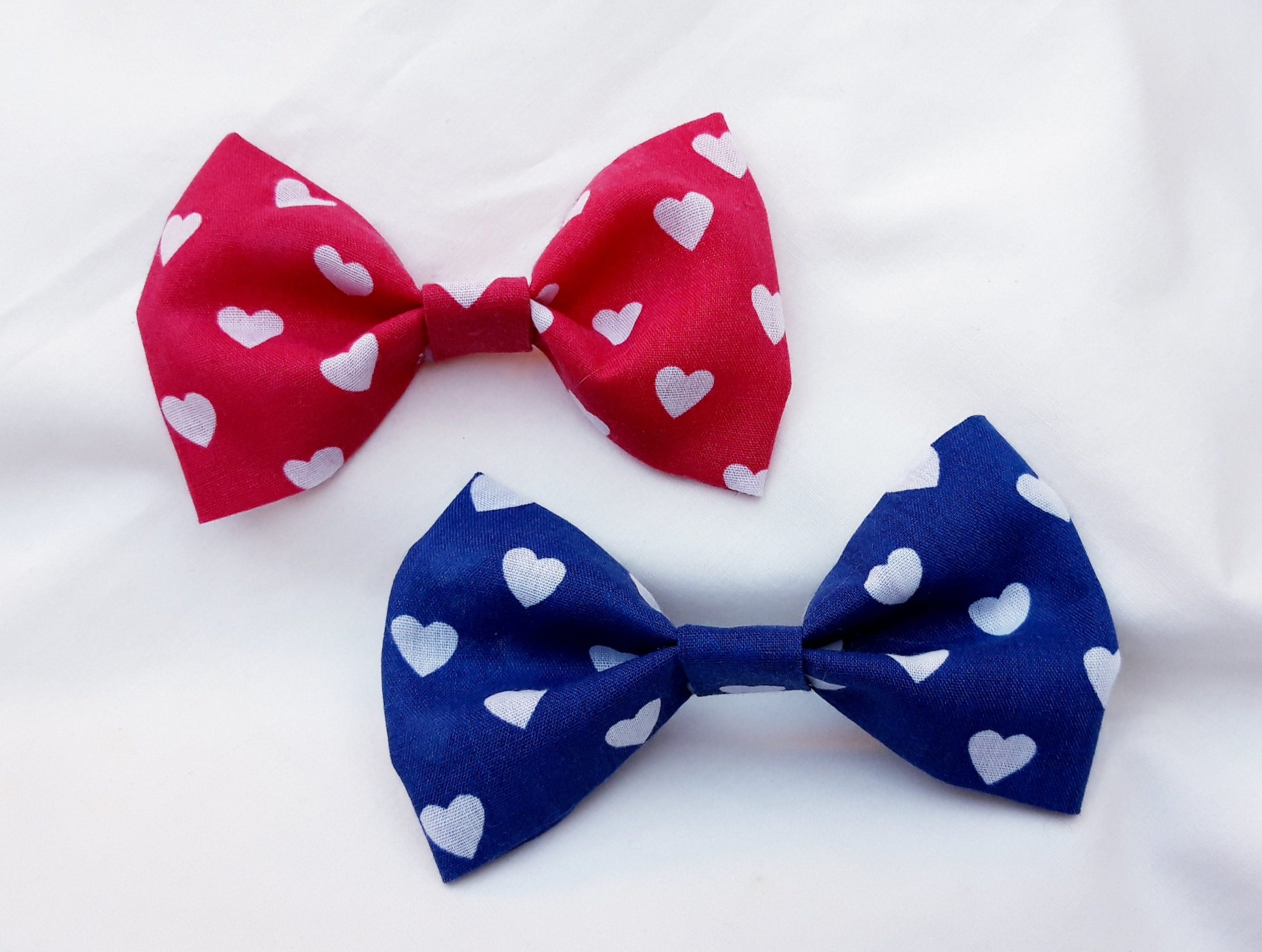 valentines dog bow tie handmade in the uk fur babies