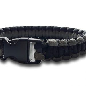 paracord dog collar cobra knot grey black